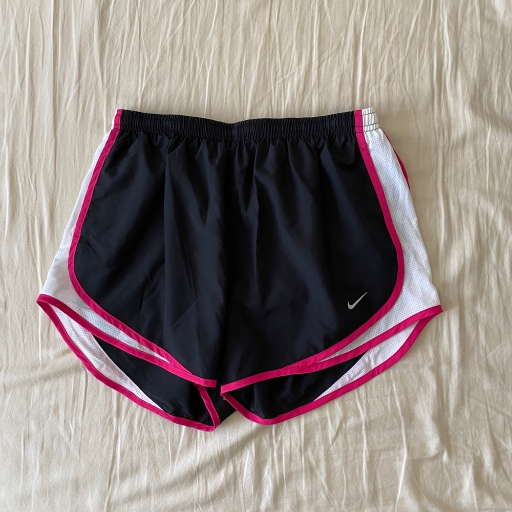 Black and Pink Nike Tempo Shorts